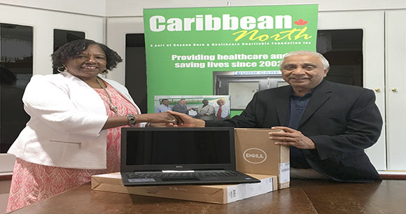 Laptops donated to Princess Margret Hospital in Dominica