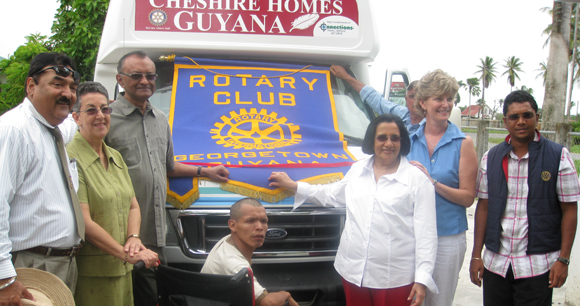 Wheelchair Bus Donated by Caribbean North & Rotary Cheshire Homes