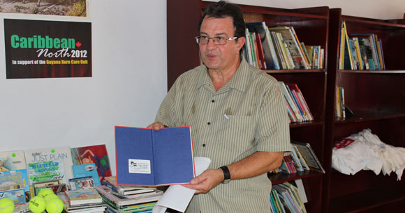 Deputy Mayor Mr. Vito Spatafora at Cheshire Home library